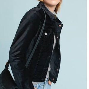 Pilcro (Anthropologie) Black Velvet Jacket NWT